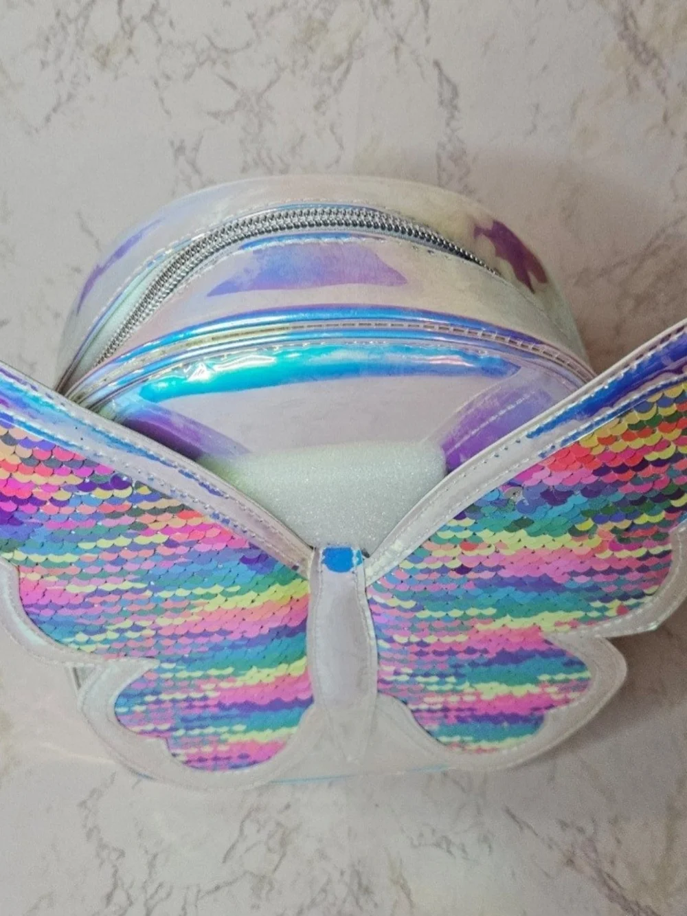 The Children's Place Iridescent Butterfly Sequin Mini Backpack - Rainbow